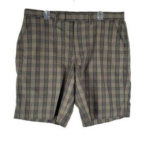 Patagonia Men's Plaid Flat Front Shorts - Tan & Black